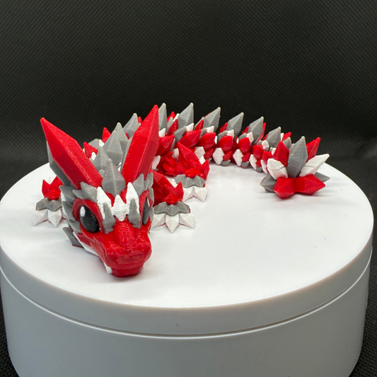 Crimson Frost Crystal Dragon