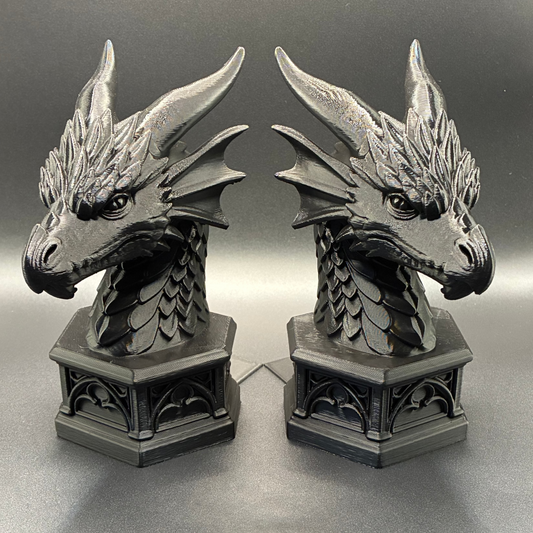Dragon Bust Bookends (Pair)