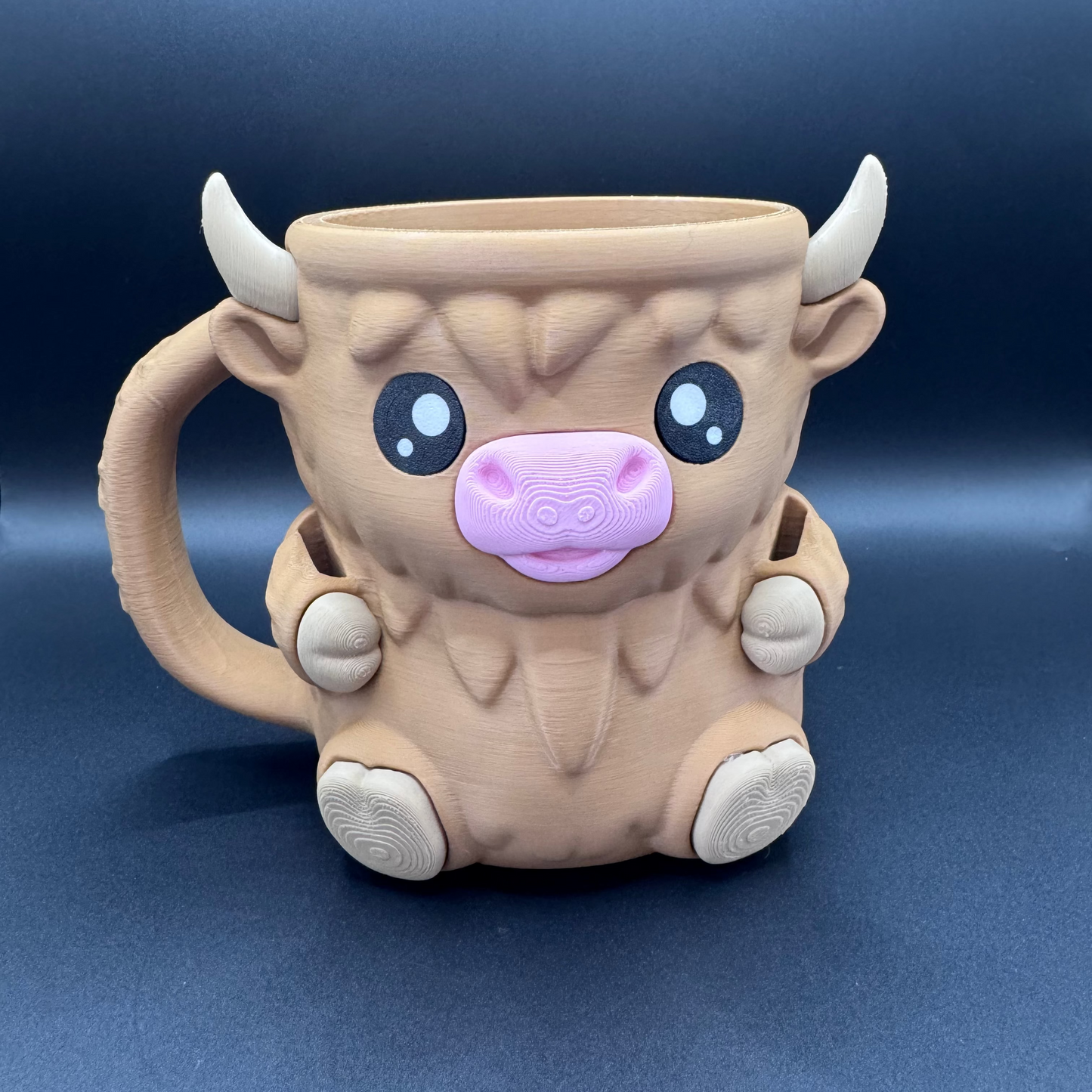 Highland Cow Pint Pal 🐮🍦 | Ice Cream Holder & Spoon Buddy