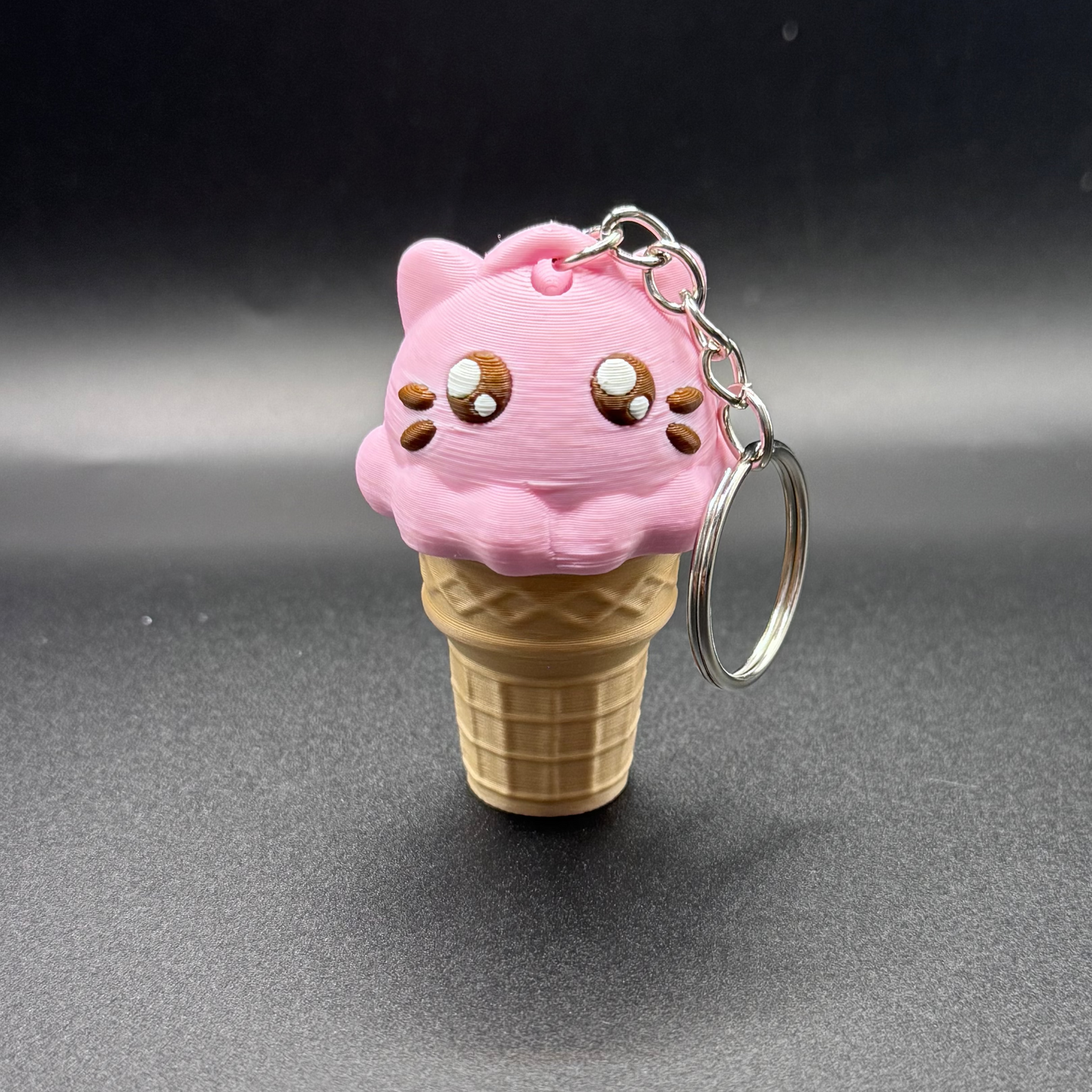 Cat Ice Cream Clicker Keychain